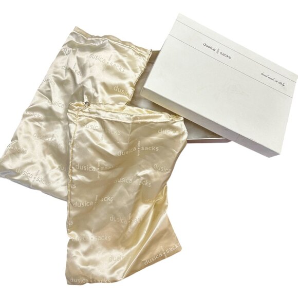 NWT Dusica Sacks Italian Leather Ankle-Wrap Sandals | Brown | Kitten Heel Sz 10 - Picture 6 of 11